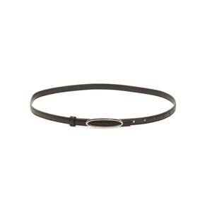 BLACK SUEDE STUDIO Black Leather Melodie Belt